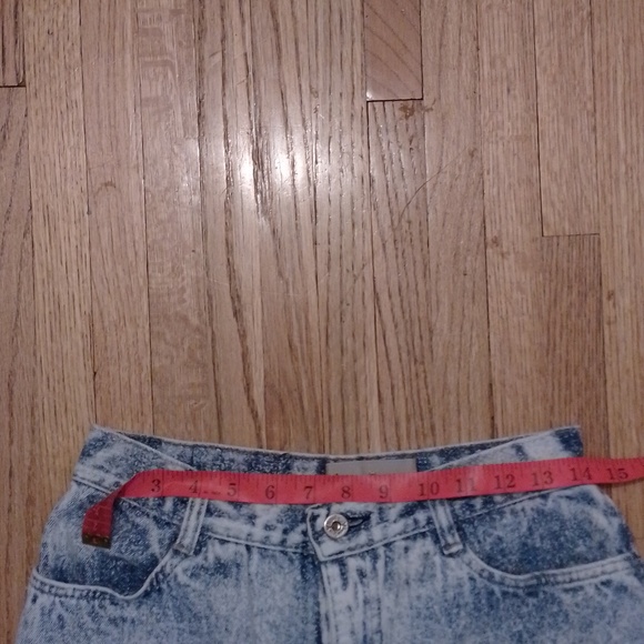 Bonjour International Acid Wash Denims Jeans High Waisted 80s Vintage Cute Bows - Picture 12 of 16